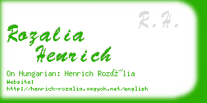 rozalia henrich business card